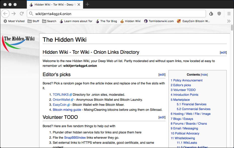 The Tor Hidden Wiki