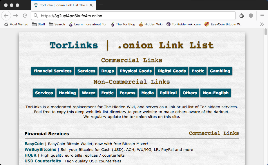 The TorLinks directory
